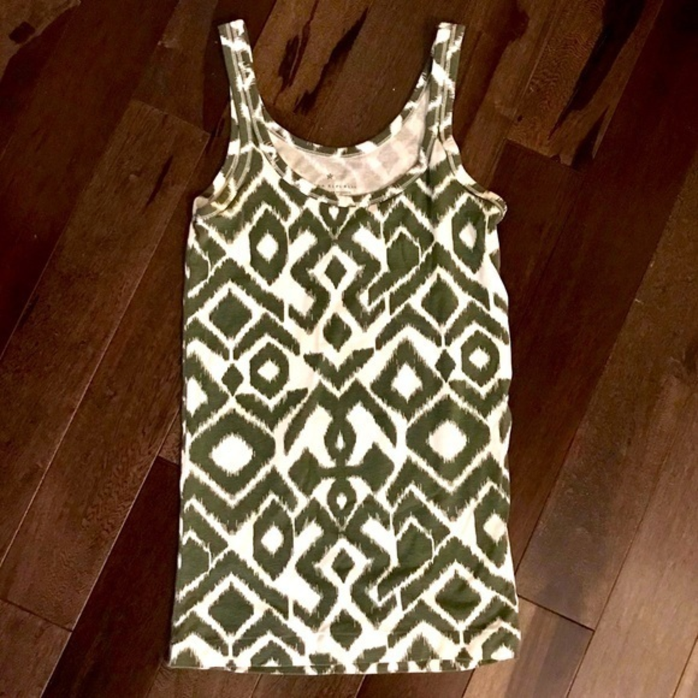 Banana Republic‎ Green White Tank M EUC
